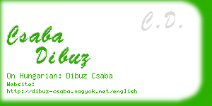 csaba dibuz business card